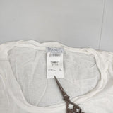transit par such イタリア製 レーヨンストレッチ シアー サイズ1 長袖Ｔシャツ カットソー ロンＴ ホワイト レディース トランジットパーサッチ【中古】6-0906M∞