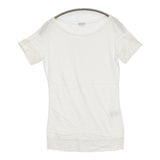 transit par such J-G-162 イタリア製 サイズ1 レーヨン 半袖Ｔシャツ カットソー ホワイト レディース トランジットパーサッチ【中古】6-0531S♪