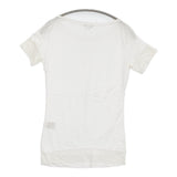 transit par such J-G-162 イタリア製 サイズ1 レーヨン 半袖Ｔシャツ カットソー ホワイト レディース トランジットパーサッチ【中古】6-0531S♪