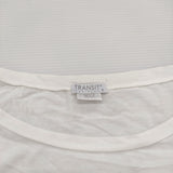 transit par such J-G-162 イタリア製 サイズ1 レーヨン 半袖Ｔシャツ カットソー ホワイト レディース トランジットパーサッチ【中古】6-0531S♪