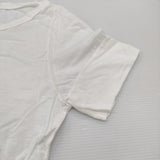 transit par such J-G-162 イタリア製 サイズ1 レーヨン 半袖Ｔシャツ カットソー ホワイト レディース トランジットパーサッチ【中古】6-0531S♪