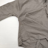 transit par such イタリア製 サイズ2 リボン タイプライター ドロップショルダー ブラウス シャツ グレー レディース トランジットパーサッチ【中古】6-0717M♪