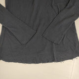 transit par such イタリア製 ヘンリーネック コットン シアー サイズ1 長袖Ｔシャツ カットソー ロンＴ ネイビー レディース トランジットパーサッチ【中古】6-0906M∞