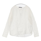 transit par such イタリア製 ジャガード サイズ1 レーヨンコットン 長袖Ｔシャツ カットソー ロンＴ ホワイト レディース トランジットパーサッチ【中古】6-0906M∞
