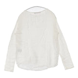 transit par such イタリア製 ジャガード サイズ1 レーヨンコットン 長袖Ｔシャツ カットソー ロンＴ ホワイト レディース トランジットパーサッチ【中古】6-0906M∞