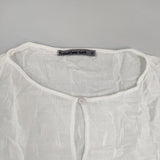 transit par such イタリア製 ジャガード サイズ1 レーヨンコットン 長袖Ｔシャツ カットソー ロンＴ ホワイト レディース トランジットパーサッチ【中古】6-0906M∞