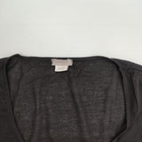 transit par such イタリア製 レーヨンストレッチ サイズ1 長袖Ｔシャツ カットソー ロンＴ ブラック レディース トランジットパーサッチ【中古】6-0906M∞