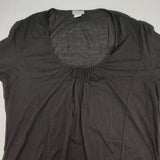 transit par such イタリア製 レーヨンストレッチ サイズ1 長袖Ｔシャツ カットソー ロンＴ ブラック レディース トランジットパーサッチ【中古】6-0906M∞