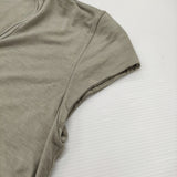 transit par such Y-O-240 サイズ1 イタリア製 レーヨン Vネック 半袖Ｔシャツ カットソー グレー レディース トランジットパーサッチ【中古】6-0531S♪