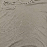 transit par such Y-O-240 サイズ1 イタリア製 レーヨン Vネック 半袖Ｔシャツ カットソー グレー レディース トランジットパーサッチ【中古】6-0531S♪