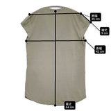 transit par such Y-O-240 サイズ1 イタリア製 レーヨン Vネック 半袖Ｔシャツ カットソー グレー レディース トランジットパーサッチ【中古】6-0531S♪