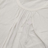 transit par such E-M-224 イタリア製 ギャザー サイズ2 半袖Ｔシャツ カットソー ホワイト レディース トランジットパーサッチ【中古】6-0531S♪