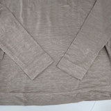 transit par such イタリア製 サイズ1 リネンレーヨン 長袖Ｔシャツ カットソー ロンＴ グレージュ レディース トランジットパーサッチ【中古】6-0906M∞