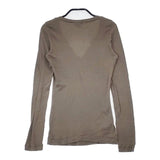 transit par such イタリア製 サイズ1 コットンナイロン 長袖Ｔシャツ カットソー ロンＴ グレー レディース トランジットパーサッチ【中古】6-0906M∞