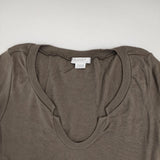 transit par such イタリア製 サイズ1 コットンナイロン 長袖Ｔシャツ カットソー ロンＴ グレー レディース トランジットパーサッチ【中古】6-0906M∞