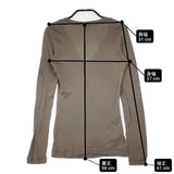 transit par such イタリア製 サイズ1 コットンナイロン 長袖Ｔシャツ カットソー ロンＴ グレー レディース トランジットパーサッチ【中古】6-0906M∞