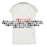 transit par such F-B-110 イタリア製 サイズ1 Vネック リネンコットン 半袖Ｔシャツ カットソー ホワイト レディース トランジットパーサッチ【中古】6-0531S♪