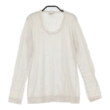 transit par such イタリア製 サイズ2 レーヨンストレッチ 長袖Ｔシャツ カットソー ロンＴ ベージュ レディース トランジットパーサッチ【中古】6-0906M∞