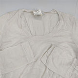 transit par such イタリア製 サイズ2 レーヨンストレッチ 長袖Ｔシャツ カットソー ロンＴ ベージュ レディース トランジットパーサッチ【中古】6-0906M∞