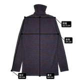 MAXOU ハイネック ボーダー 長袖Ｔシャツ カットソー ロンＴ ブラウン ネイビー レディース マクゾゥ【中古】6-1010T∞