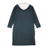 MAXOU 七分袖 サイズ2 日本製 起毛 Ｔシャツ カットソー ダークグリーン レディース マクゾゥ【中古】6-0906M∞
