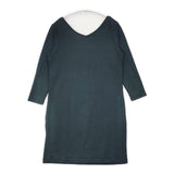 MAXOU 七分袖 サイズ2 日本製 起毛 Ｔシャツ カットソー ダークグリーン レディース マクゾゥ【中古】6-0906M∞