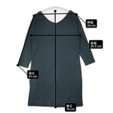 MAXOU 七分袖 サイズ2 日本製 起毛 Ｔシャツ カットソー ダークグリーン レディース マクゾゥ【中古】6-0906M∞