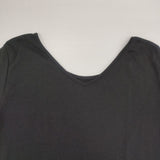MAXOU 未使用品 コットン サイズ2 日本製 製品洗い 長袖Ｔシャツ カットソー ロンＴ ブラック レディース マクゾゥ【中古】6-0906M∞