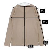 MAXOU 日本製 サイズ2 起毛リブ 長袖Ｔシャツ カットソー ロンＴ ベージュ レディース マクゾゥ【中古】6-0906M∞