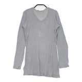 Sita murt スペイン製 サイズ2 レーヨンウール リブ 長袖Ｔシャツ カットソー ロンＴ グレー レディース シタムル【中古】6-0906M∞