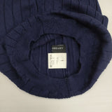 BEATING HEART シルク カシミヤ ハイネック セーター ニット ネイビー レディース ビーティングハート【中古】6-1010T∞