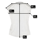 BEATING HEART 未使用品 ヘンリーネック Uネック フレンチスリーブ 半袖Ｔシャツ カットソー ホワイト レディース ビーティングハート【中古】6-0531S♪