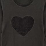 BEATING HEART ハート コットンストレッチ サイズ1 日本製 長袖Ｔシャツ カットソー ロンＴ ブラック レディース ビーティングハート【中古】6-0906M∞
