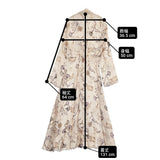 forte forte musa print シルクサテンロングドレス 10728 サイズ1 ハイネック ワンピース ピンクベージュ レディース フォルテ フォルテ【中古】6-0509M♪