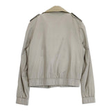 3.1 phillip lim ラムレザー レイヤード風 ライダース サイズ0 ジャケット ベージュ グレー レディース スリーワンフィリップリム【中古】6-0618G◎