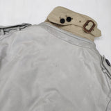 3.1 phillip lim ラムレザー レイヤード風 ライダース サイズ0 ジャケット ベージュ グレー レディース スリーワンフィリップリム【中古】6-0618G◎