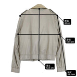 3.1 phillip lim ラムレザー レイヤード風 ライダース サイズ0 ジャケット ベージュ グレー レディース スリーワンフィリップリム【中古】6-0618G◎