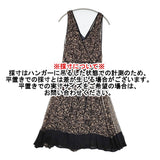 DKNY シルク 総柄 インナードレス付 408433 サイズ8 ノースリーブ ワンピース ブラウン ブラック レディース ディーケーエヌワイ【中古】6-0531S♪