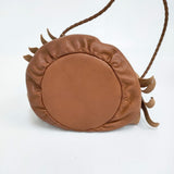 mina perhonen 希少 owl bag ふくろうバッグ レザーバッグ 牛革 qs9393 ショルダーバッグ ブラウン レディース ミナペルホネン【中古】6-0526G♪