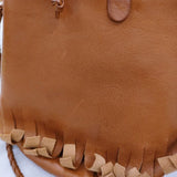 mina perhonen 希少 owl bag ふくろうバッグ レザーバッグ 牛革 qs9393 ショルダーバッグ ブラウン レディース ミナペルホネン【中古】6-0526G♪