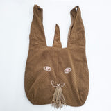mina perhonen usa bag ウサバッグ 大 コットン ra9732 トートバッグ チャ レディース ミナペルホネン【中古】6-0708G◎