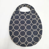 mina perhonen 希少 tambourine タンバリン 刺繍 エッグバッグ デニム コットンリネン e787 トートバッグ コン レディース ミナペルホネン【中古】6-0518G◎