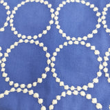 mina perhonen tambourine タンバリン 刺繍 エッグバッグ e718 トートバッグ アオ シロ レディース ミナペルホネン【中古】6-0708G◎