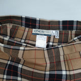 O'NEIL OF DUBLIN キルト 巻き ラップ ウール GB10 ロングスカート ベージュ ブラック レディース オニールオブダブリン【中古】6-1010T∞