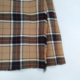 O'NEIL OF DUBLIN キルト 巻き ラップ ウール GB10 ロングスカート ベージュ ブラック レディース オニールオブダブリン【中古】6-1010T∞