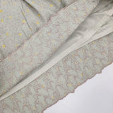 mina perhonen crystal 刺繍 ls3359 サイズ1 ギャザードレス ワンピース ライトグリーン イエロー レディース ミナペルホネン【中古】6-0526S♪