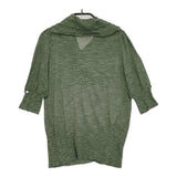 mina perhonen sorbet Ls8632 サイズ1 シルク混 プルオーバー 五分袖 シアー セーター ニット グリーン レディース ミナペルホネン【中古】6-0717M♪