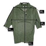 mina perhonen sorbet Ls8632 サイズ1 シルク混 プルオーバー 五分袖 シアー セーター ニット グリーン レディース ミナペルホネン【中古】6-0717M♪