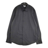 ZARA ナイロンストレッチ SLIM FIT サイズXL 長袖シャツ ブラック メンズ ザラ【中古】6-0815M∞