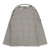 SAINT JAMES バスクシャツ フランス製 T7 ボーダー 長袖Ｔシャツ カットソー ロンＴ オフホワイト ブラック メンズ セントジェームス【中古】6-0711M∞